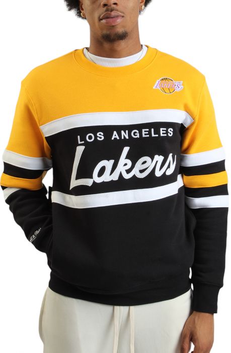 NBA Los Angeles Lakers Head Coach Crewneck  Black/Yellow
