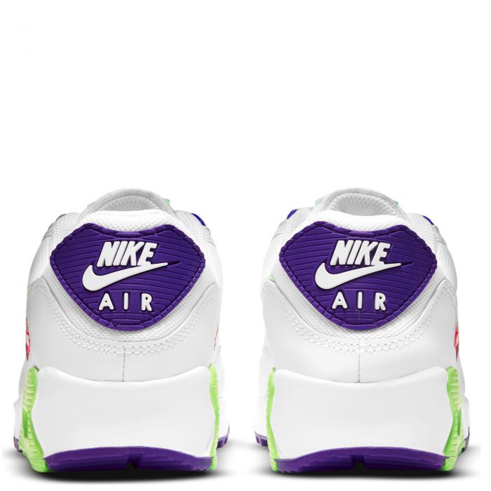 Air Max 90 White/Volt-Indigo Burst-Pink Blast