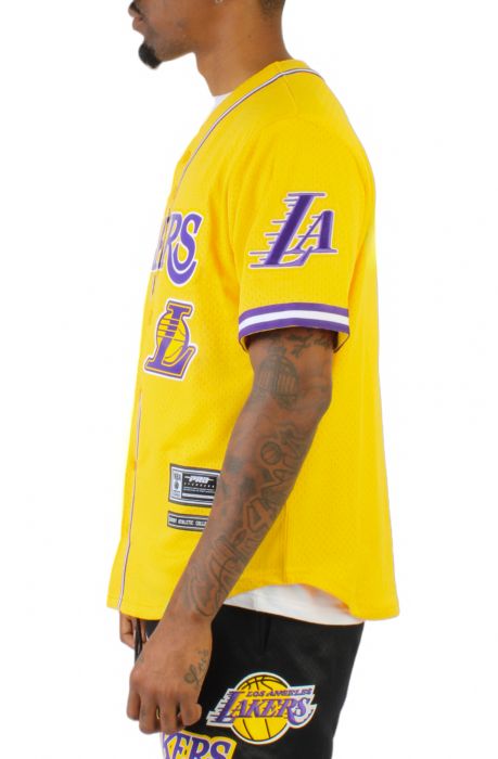 Lakers Baseball Jersey  Yellow