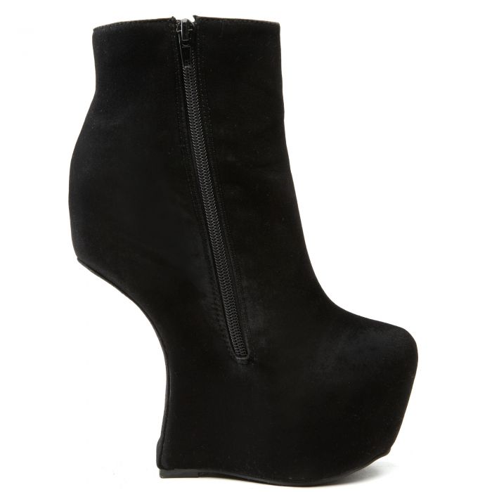 Addicted-4bk Platform Bootie Black
