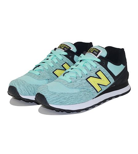 NEW BALANCE for Women: 574 Sweatshirt Aqua Sneakers WL574WTD - Shiekh