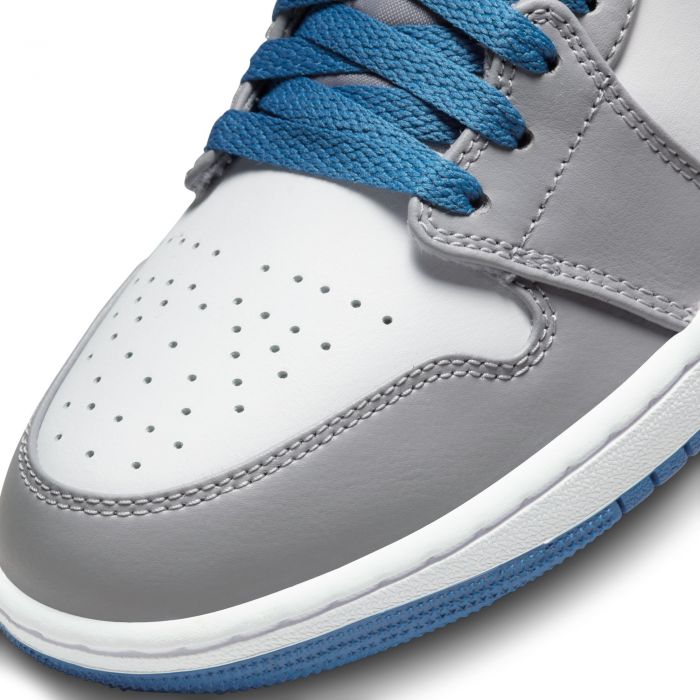 Air Jordan 1 Mid Cement Grey/White-True Blue
