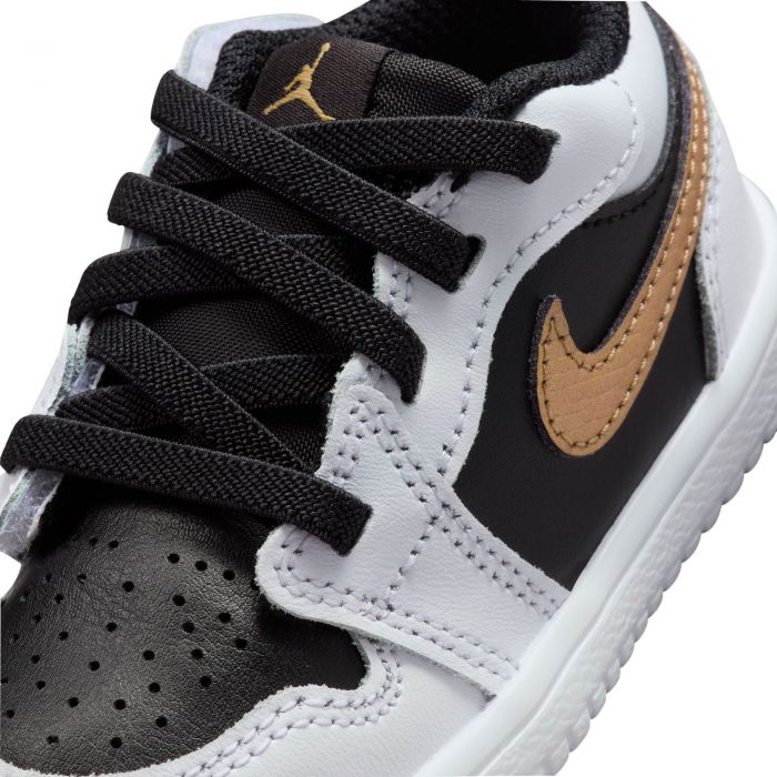 Toddler Jordan 1 Low  White/ Metallic Gold-Black