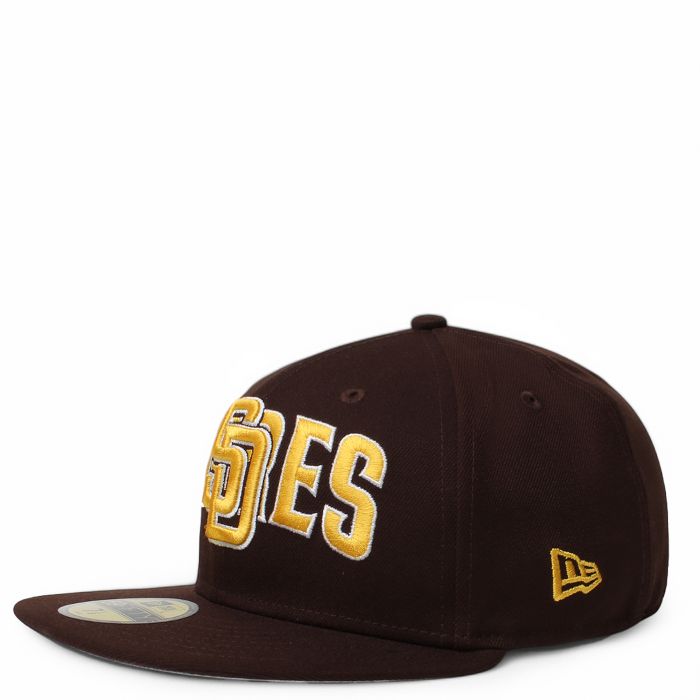 MLB San Diego Padres 59Fifty Fitted Hat  Brown/Yellow