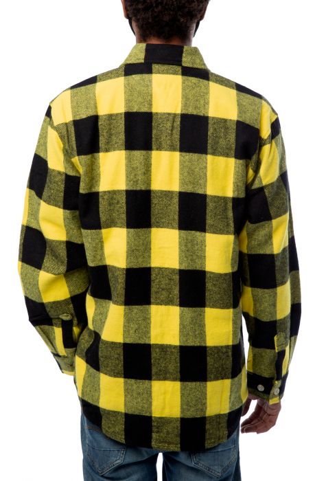 Heavyweight Plaid Flannel Shirt Yellow