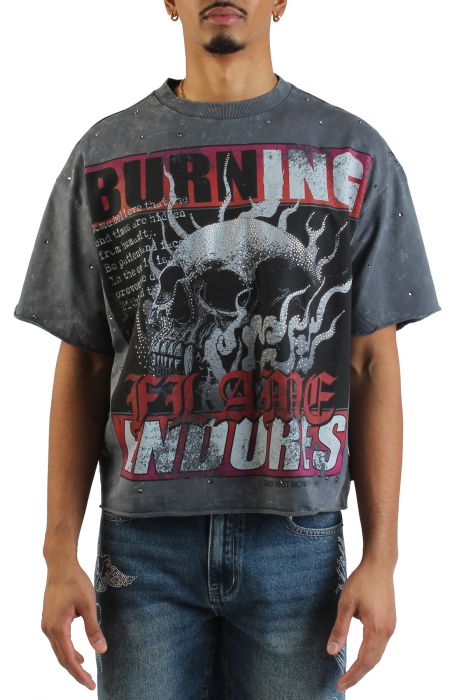 Burning Endures T-Shirt  Dark Grey