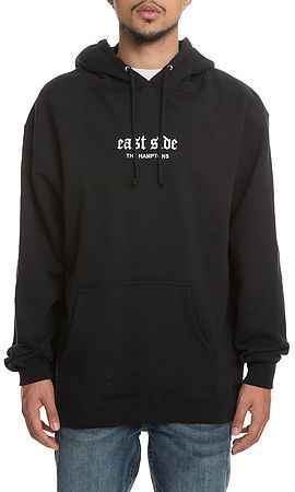 The Hamptons Embroidered Hoodie in Black Black