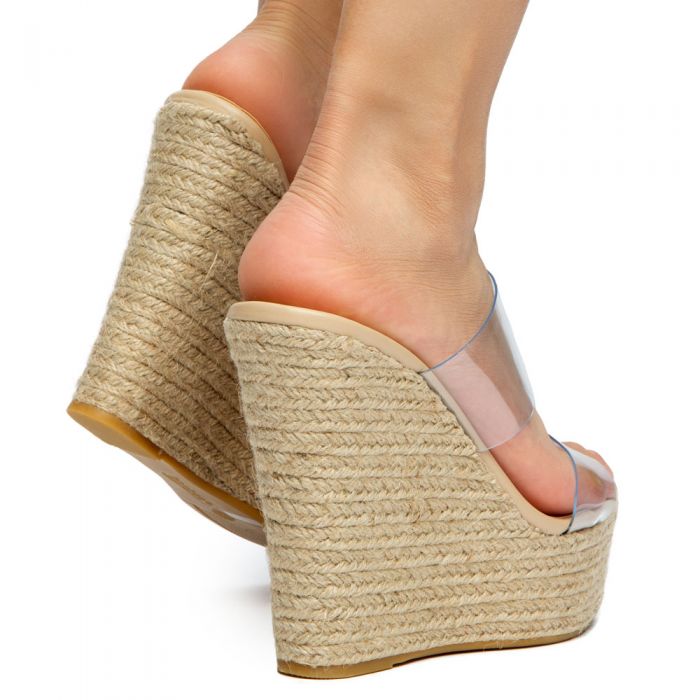 CHOICE-70 WEDGE SANDALS CLEAR