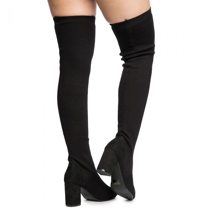 SHIEKH Lynette-01 Over The Knee Boot LYNETTE-01 OK/BLACK - Shiekh