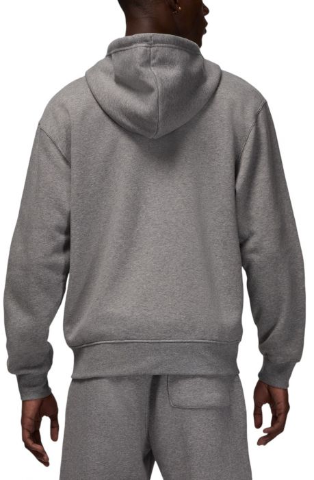 Brooklyn Fleece Full-zip Hoodie Carbon Heather/White