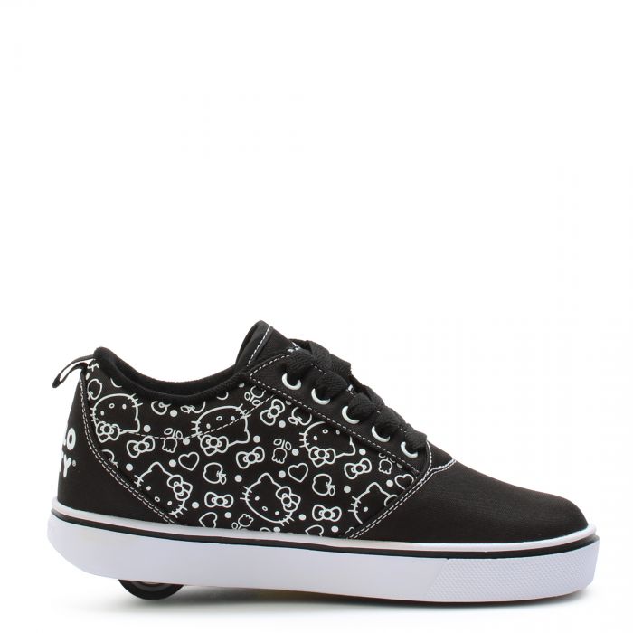 Grade School Hello Kitty Heelys Black/White