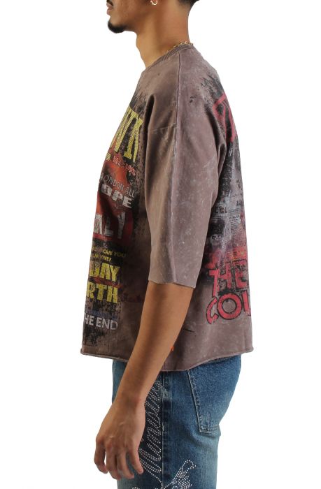 Countdown Cropped T-Shirt  Cafe Brown