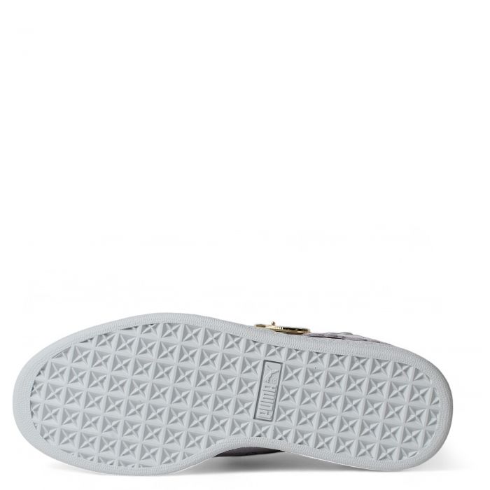 Grade School Puma x One Piece Jr Luffy Suede Sneaker  Feather Grey/Platinum Grey