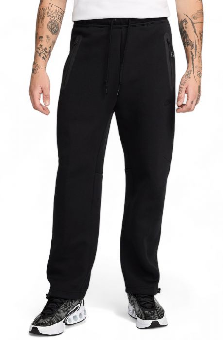 Fleece Open-Hem Pants black