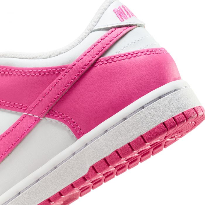 Pre-School Dunk Low White/Laser Fuchsia