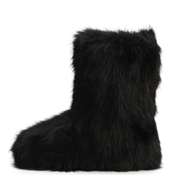 Melanie-21 Faux Fur Bootie Black