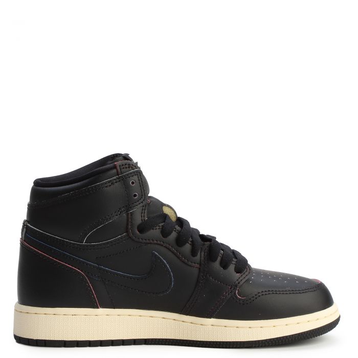 Grade-School Air Jordan 1 Retro High OG Self-Expression Black/Black-Muslin