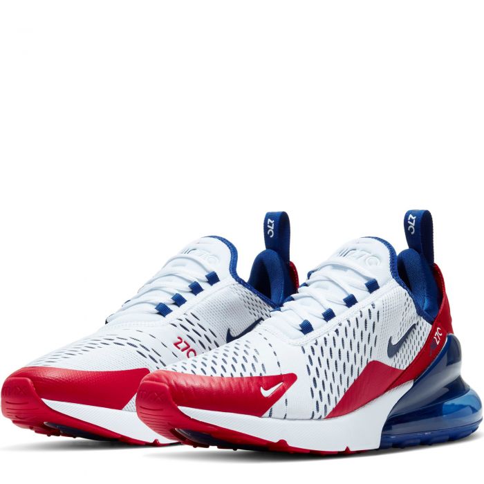 white and red nike air max 270