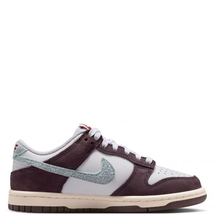 Grade-School Dunk Low SE White/Glacier Blue-Burgundy Ash