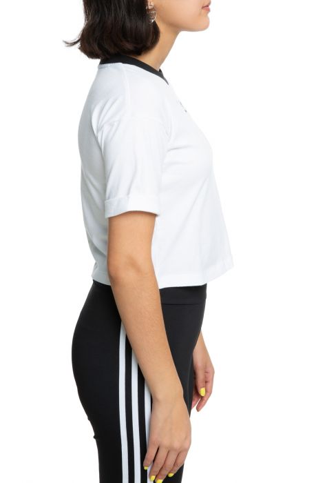 Small Emblem Crop Tee White
