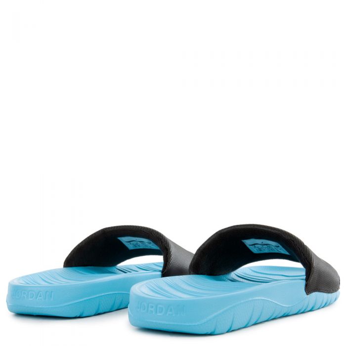 JORDAN BREAK SLIDES BLACK/UNIVERSITY GOLD-BLUE FURY-WHITE