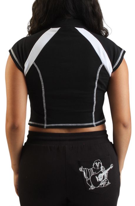French Terry Track Jacket  Black/White