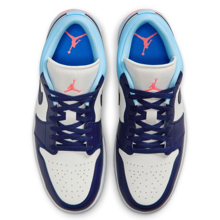 Air Jordan 1 Low Sail/Blue Void-Blue Chill-Hot Lava