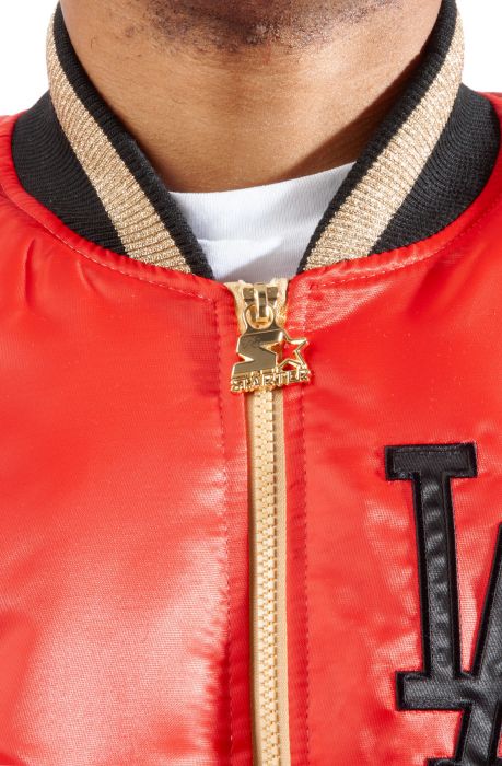 Los Angeles Dodgers Black History Month Jacket Red/Black/Green/Gold