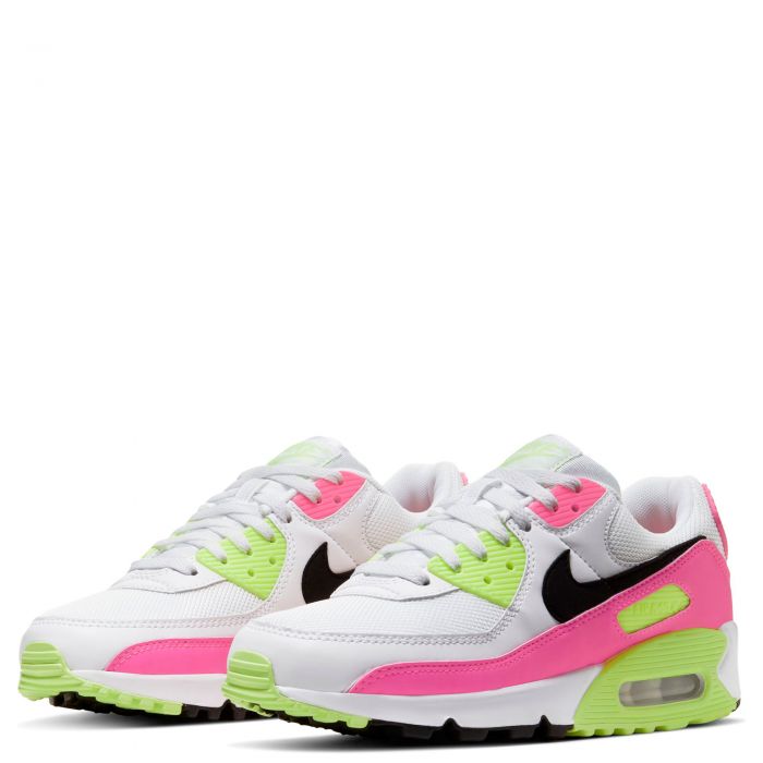 nike air max 90 essential white green pink