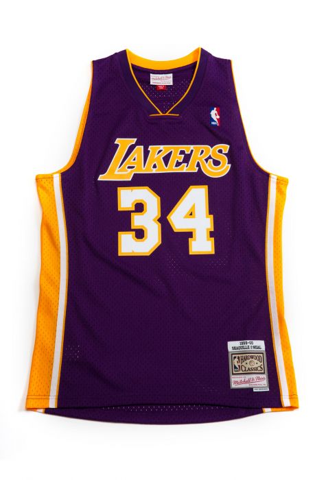 MITCHELL AND NESS Los Angeles Lakers Shaquille O'Neal 1999-00 Swingman ...