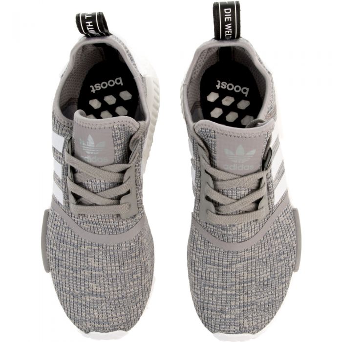Unisex NMD_R1 Light Gray Sneakers DGSPGR/FTWWHT/FTWWHT