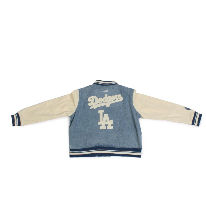 Los Angeles Dodgers Denim Varsity Jacket  Denim