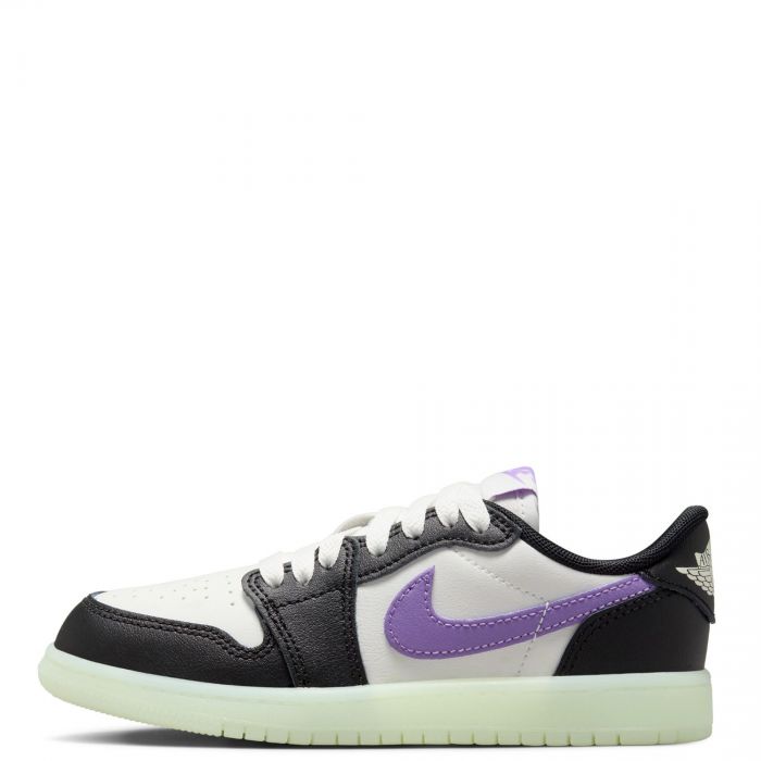 Pre-School Jordan 1 Retro Low Black/Black Raspberry-Volt Tint