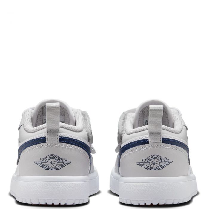 Pre-School Jordan 1 Low Alt White/Midnight Navy-Neutral Grey