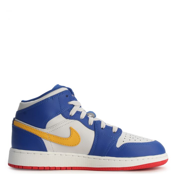 Grade-School Air Jordan 1 Mid  Racer Blue/Speed Red