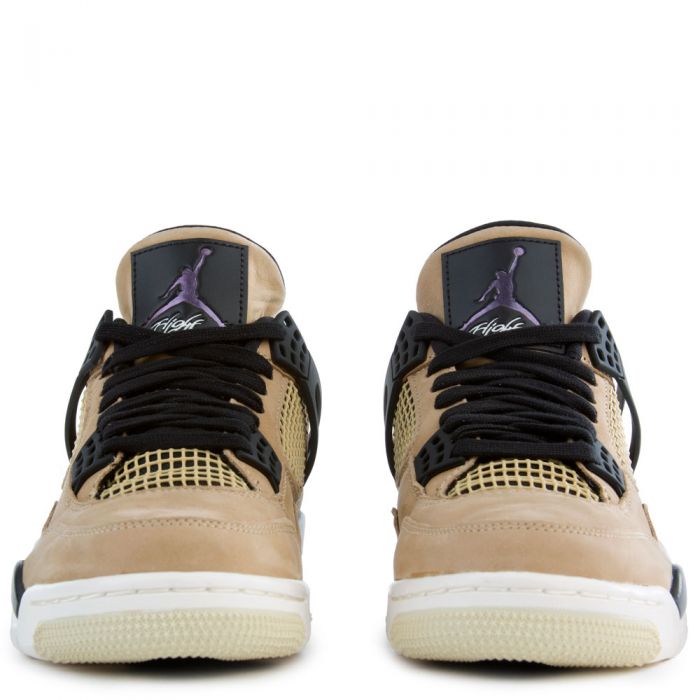Women's Air Jordan 4 Retro Mushroom/Multi-Color-Black-Fossil