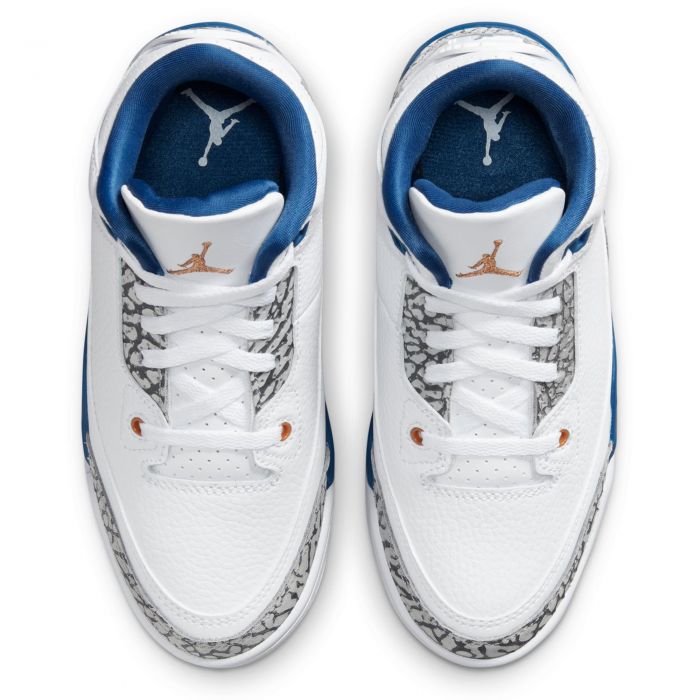 Pre-School Jordan 3 Retro  White/Mtlc Copper-True Blue-Cement Grey