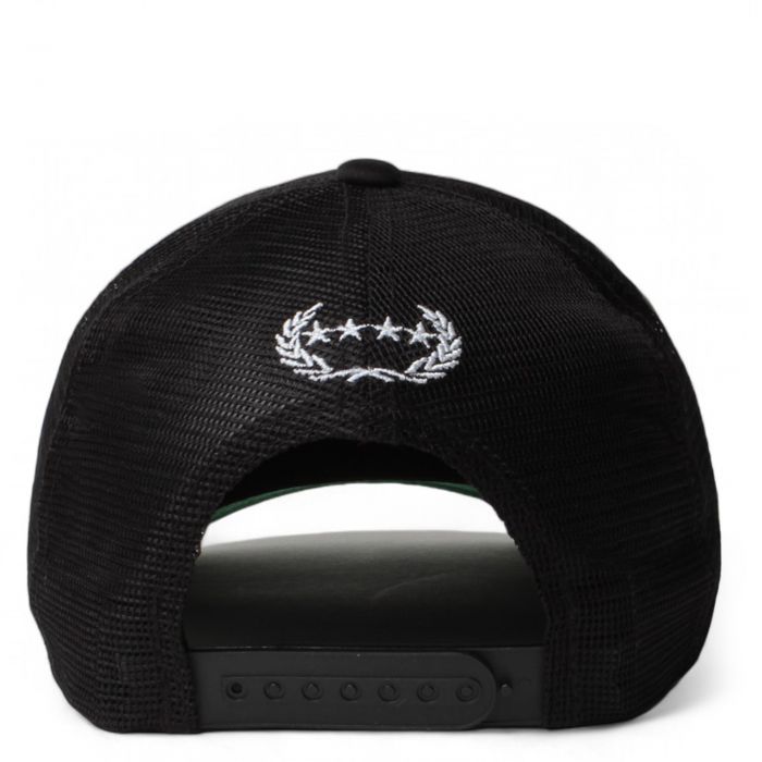 Ask Me Trucker Hat   Black