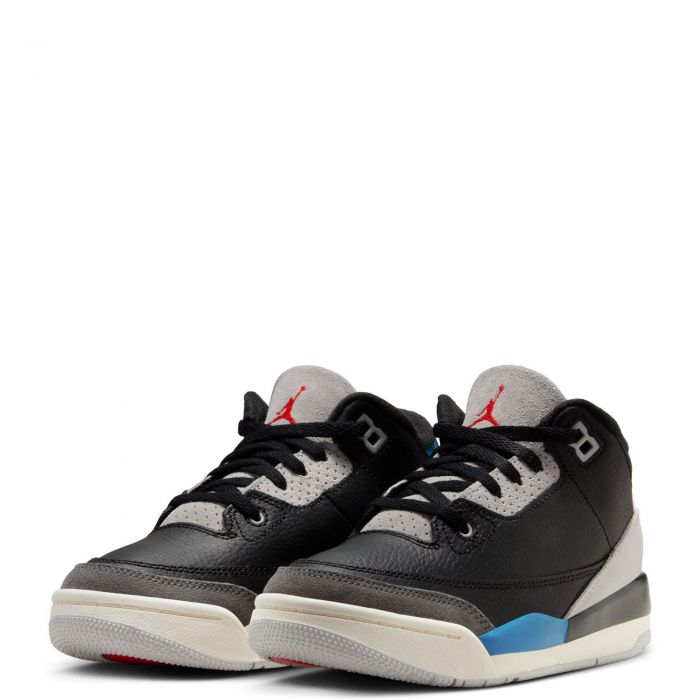 Pre-School Jordan 3 Retro Black/Chile Red-Neutral Grey