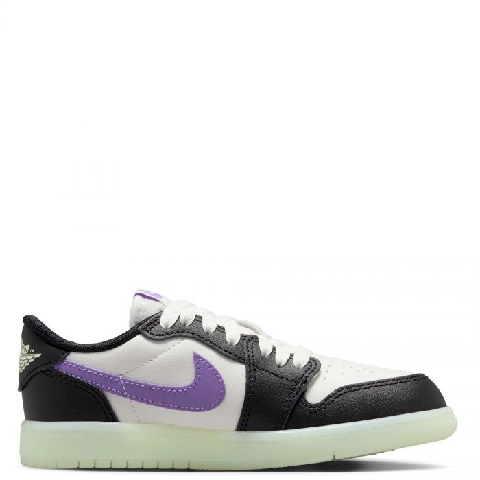 Pre-School Jordan 1 Retro Low Black/Black Raspberry-Volt Tint