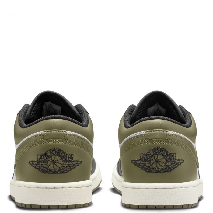 Air Jordan 1 Low Black/White-Medium Olive