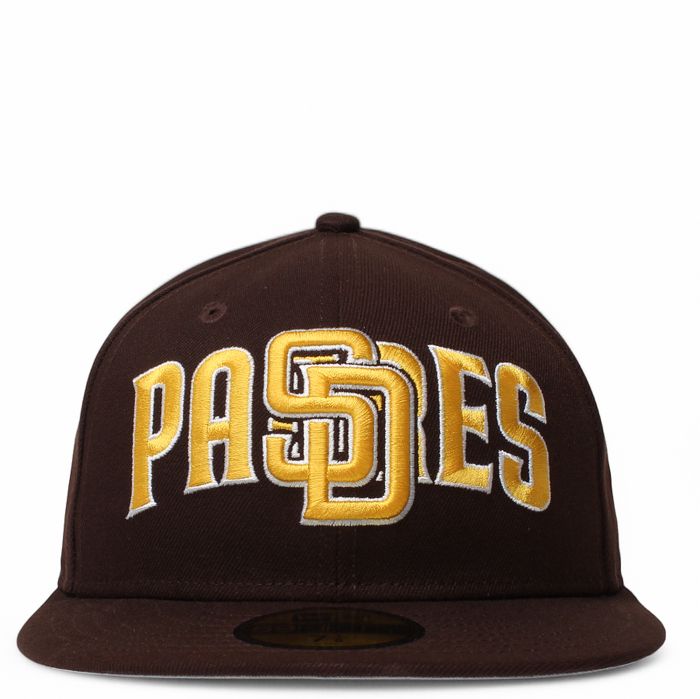 MLB San Diego Padres 59Fifty Fitted Hat  Brown/Yellow