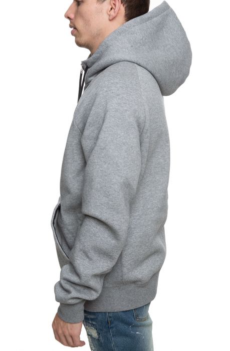 Wings Heavy Fleece Full-Zip Hoodie Carbon Heather/Black