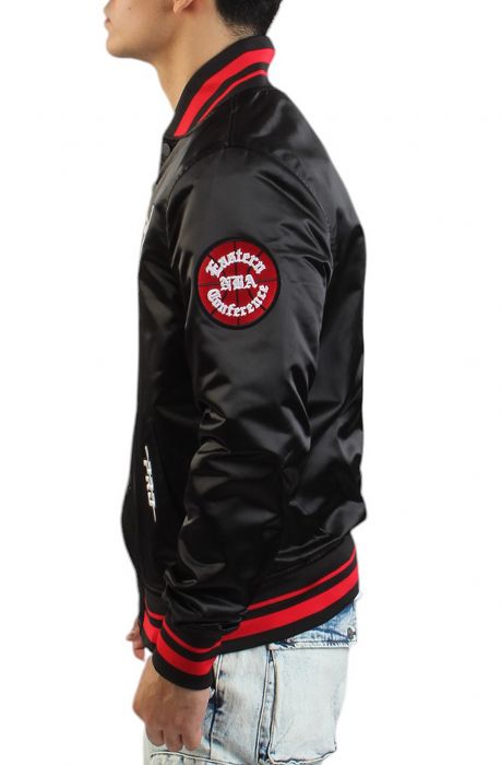 NBA CHICAGO BULLS CITY RANSOM SATIN JACKET Black/Red