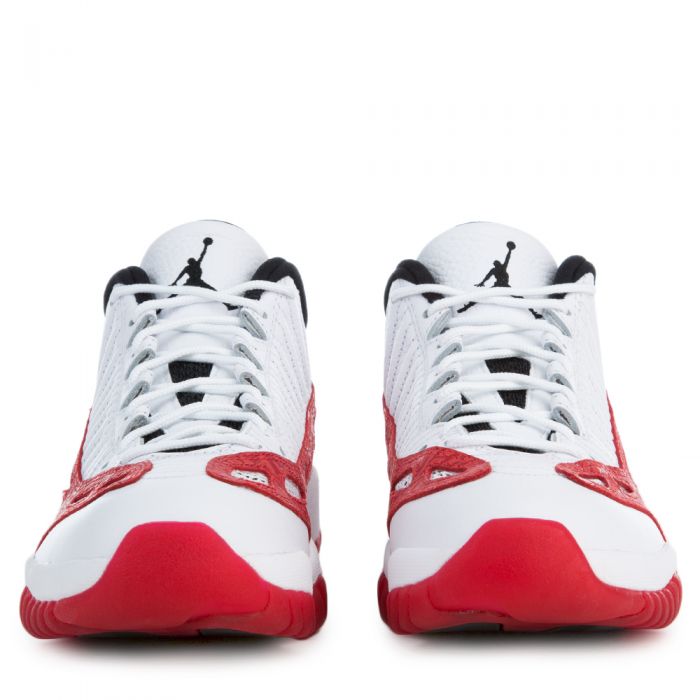 MEN'S JORDAN 11 RETRO LOW INTERNATIONAL EXCLUSIVE WHITE/GYM RED-BLACK