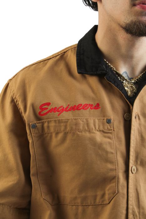 Overnite Artist Button Up Shirt Wheat