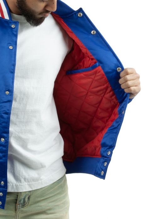 Champ City Satin Jacket Royal