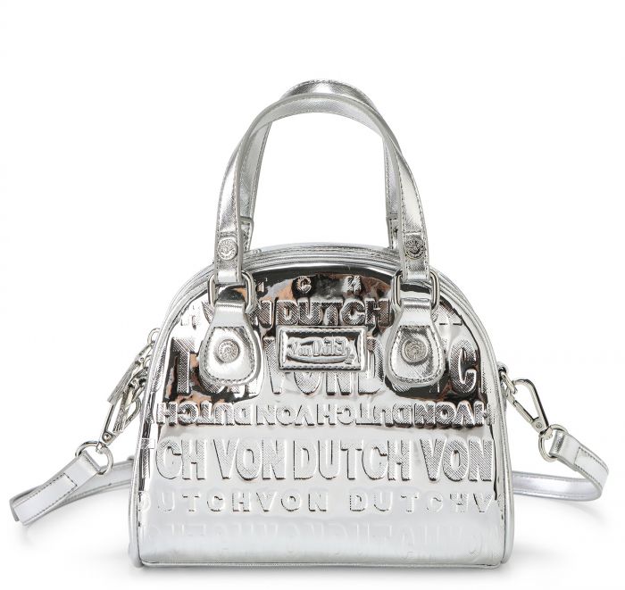 Von Dutch Reflective Bowling Bag  Silver
