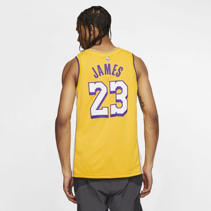 Los Angeles Lakers LeBron James City Edition Swingman Jersey Amarillo/James Lebron