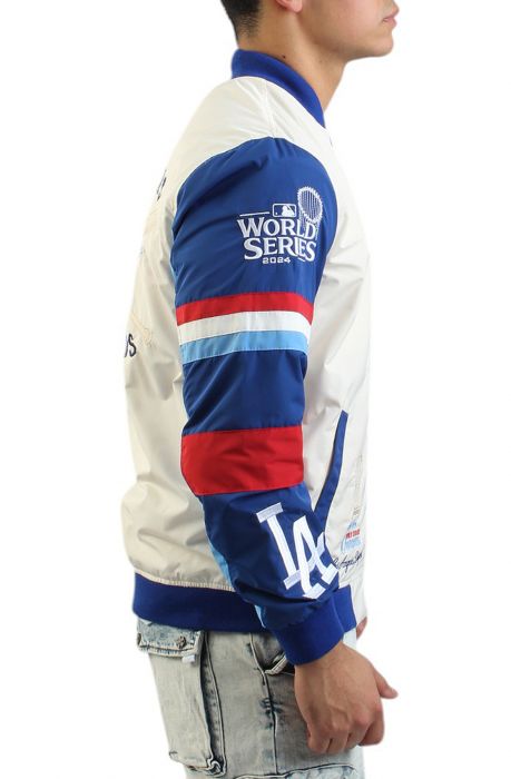 MLB Los Angeles Dodgers World Series Champs Jacket Cream/Royal